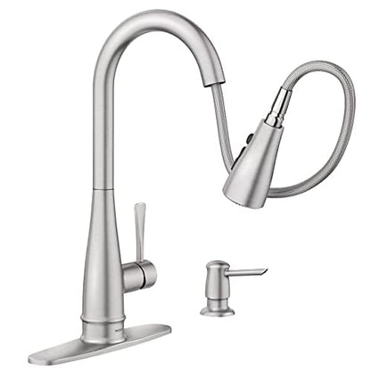 Moen Birchfield Touchless Single-Handle Pull-Down Sprayer Kitchen Faucet in Spot Resist Stainless