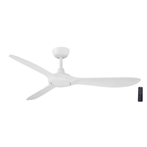 Tager 52" Smart Matte White Ceiling Fan, Indoor/Outdoor, Remote, Hubspace