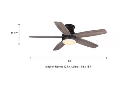 Home Decorators Ashby Park 52 in. Integrated LED Bronze Ceiling Fan with Remote