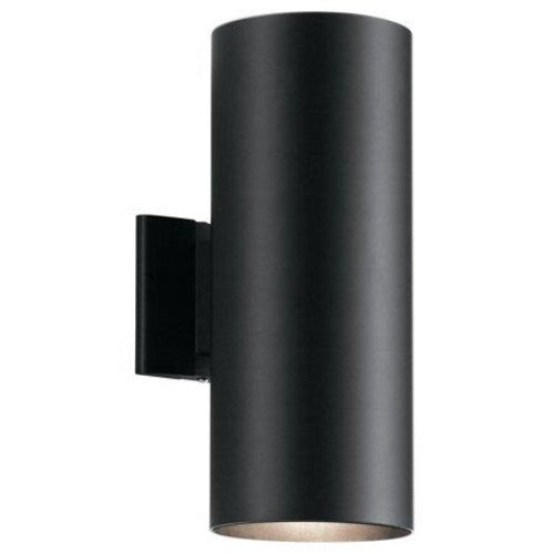 Kichler Independence 15 in. 2-Light Black Outdoor Hardwired Wall Cylinder Sconce