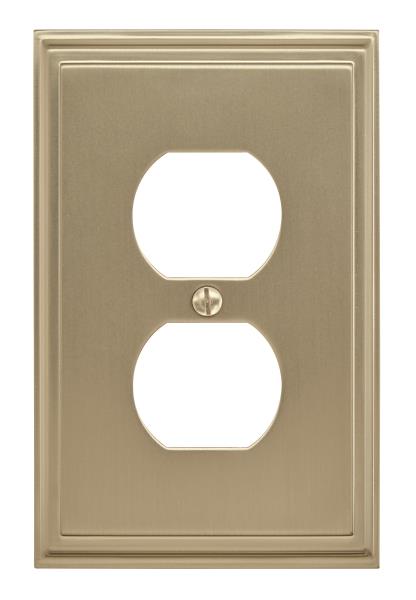 Amerock Gold 1-Gang Duplex Outlet Wall Plate (1-Pack)