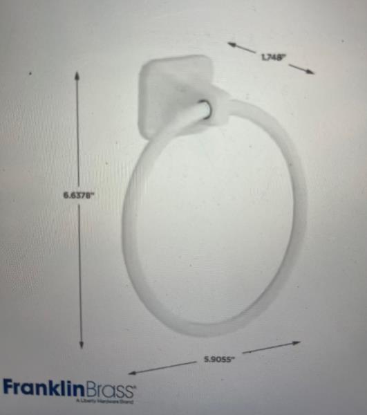 Franklin Brass D2416W Futura Towel Ring  White