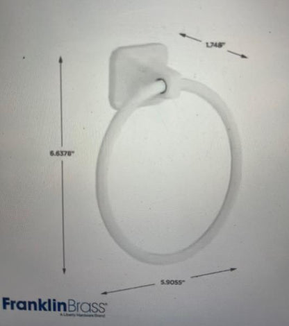 Franklin Brass D2416W Futura Towel Ring  White