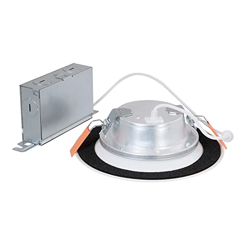 4Pack HALO LTB 6 in. Selectable CCT (3000K-5000K) Integrated LED, White Recessed Light, Dimmable Retrofit Trim