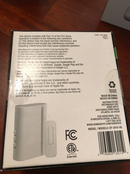 Defiant Wireless Wi-Fi Smart Plug-in White Doorbell Kit with Wireless Push Button Powered by Hubspace