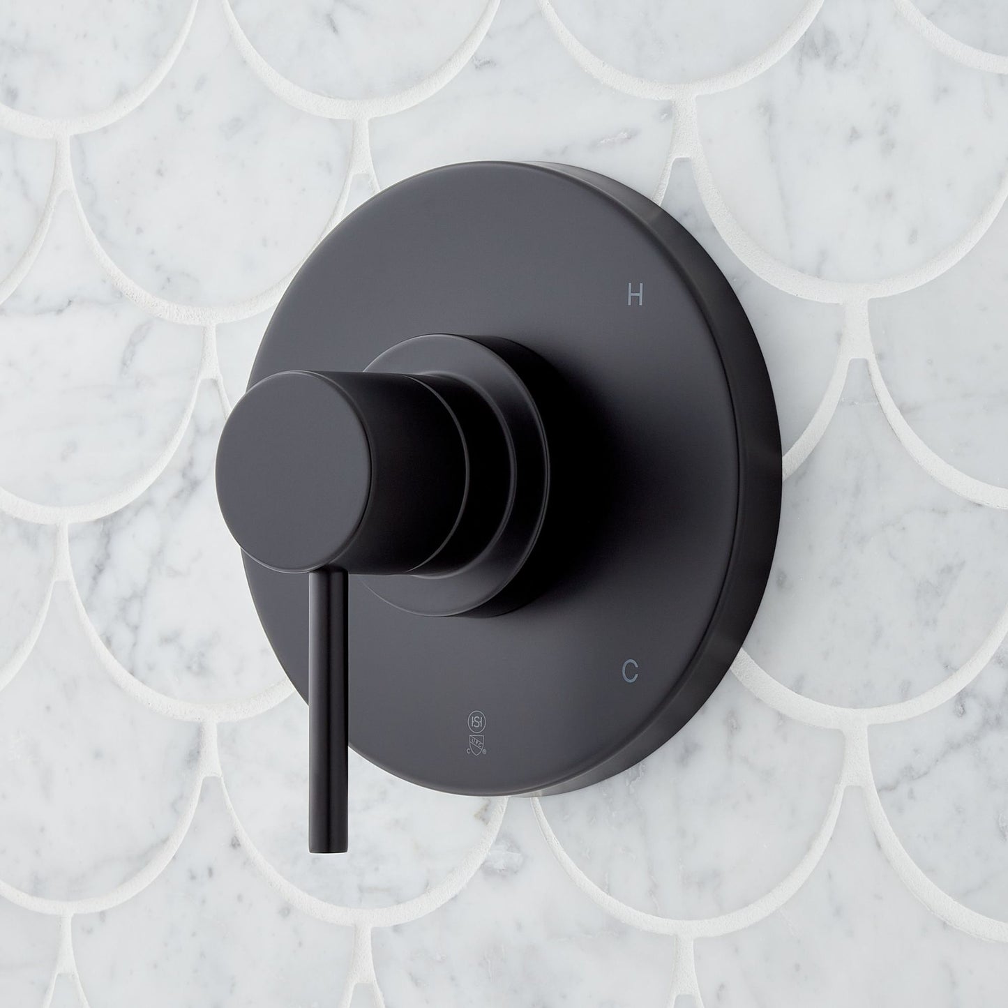 Signature Hardware 953770 Lexia Pressure Balanced Valve Trim - Less Valve Matte Black Showers Valve Trim Only Pressure Balanced