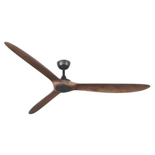 Home Decorators Collection Tager 72 in. Indoor/Outdoor Matte Black Smart Ceiling Fan with Remote Control Powered by Hubspace