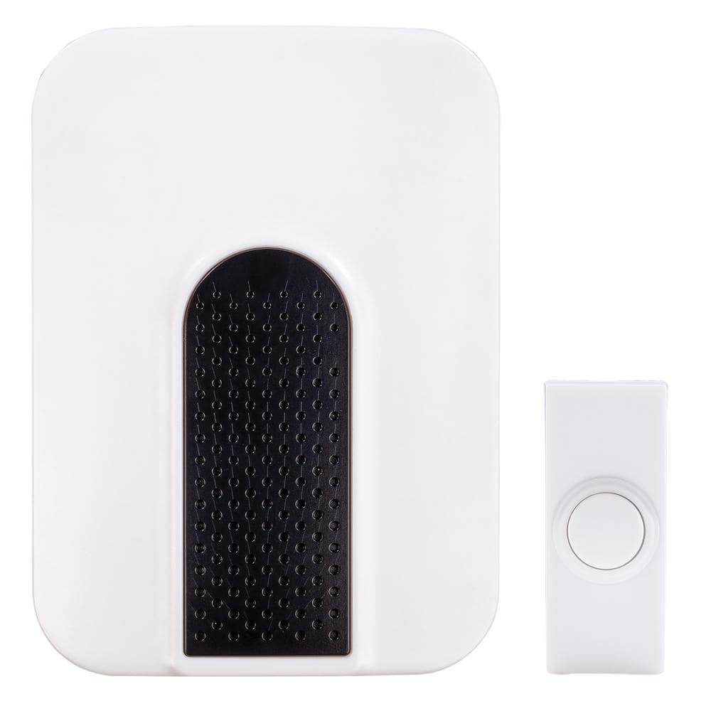 Defiant Wireless Plug-in Doorbell Kit with Wireless Push Button, White