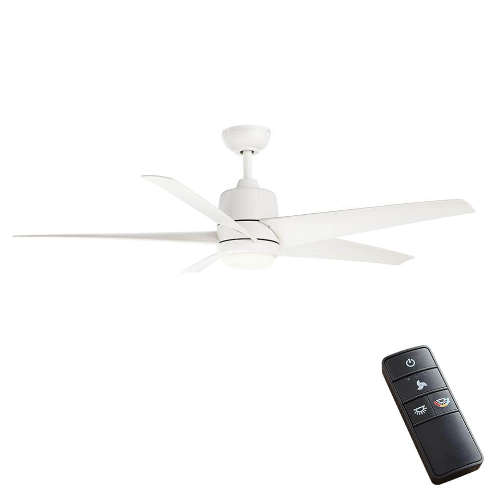 Mena 54 in. White LED Indoor/Outdoor Matte White Ceiling Fan