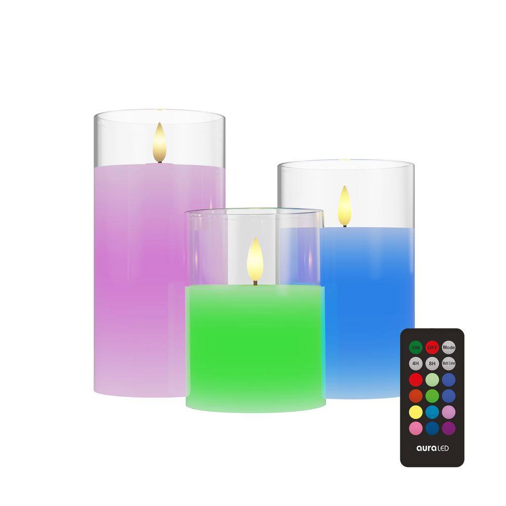 Tzumi Aura LED Color Candle Flameless LED Candle (3-Pack)