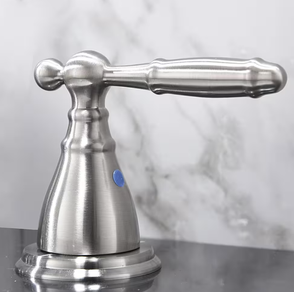 8 in. 2-Handle 3-Hole Widespread Brushed Nickel Bathroom Faucet and Pop-Up Drain