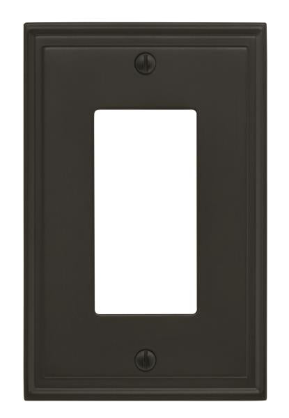 Amerock Black 1-Gang Decorator/Rocker Wall Plate (1-Pack)