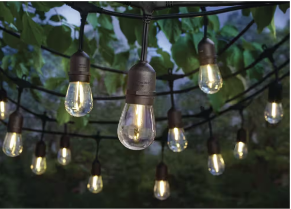 24-Light 48 ft. Indoor/Outdoor String Light with S14 Single Filament LED Bulbs