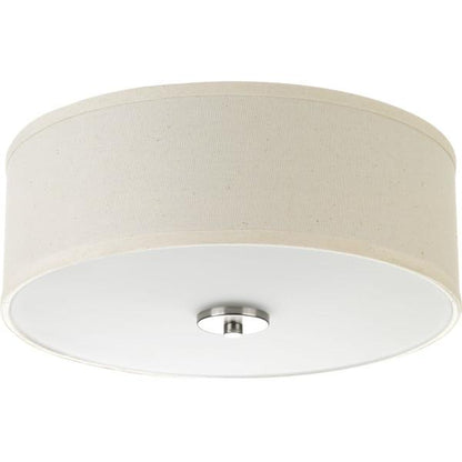 Progress Lighting Inspire Collection 13 in. Brushed Nickel Transitional Kitchen Ceiling Light Drum Flush Mount