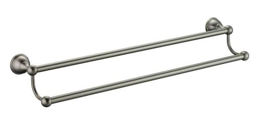 Mandouri Series 24 in. Double Towel Bar in Brushed Nickel
