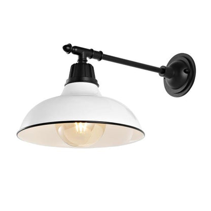 JONATHAN Y  12.25 in. White 1-Light Indoor/Outdoor LED Outdoor Sconce