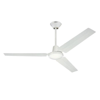 Jax Industrial-Style 56 in. White Ceiling Fan with Wall Control