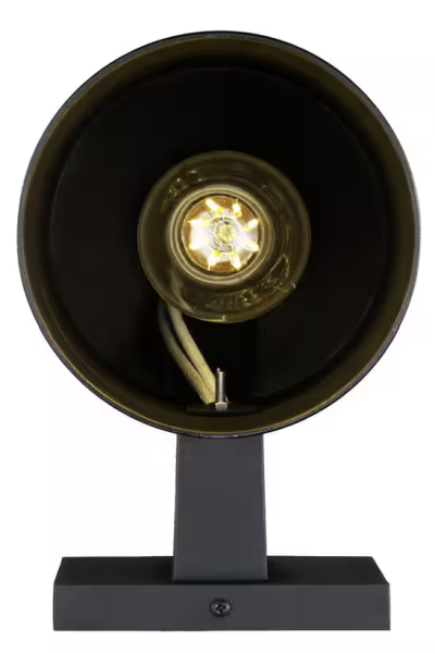 Cali 1-Light Small Black Cylinder Outdoor Wall Light Fixture