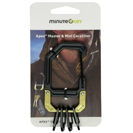 Minute Key Apex Master and Mini Carabiner  Aluminum  Rust Resistant  Black