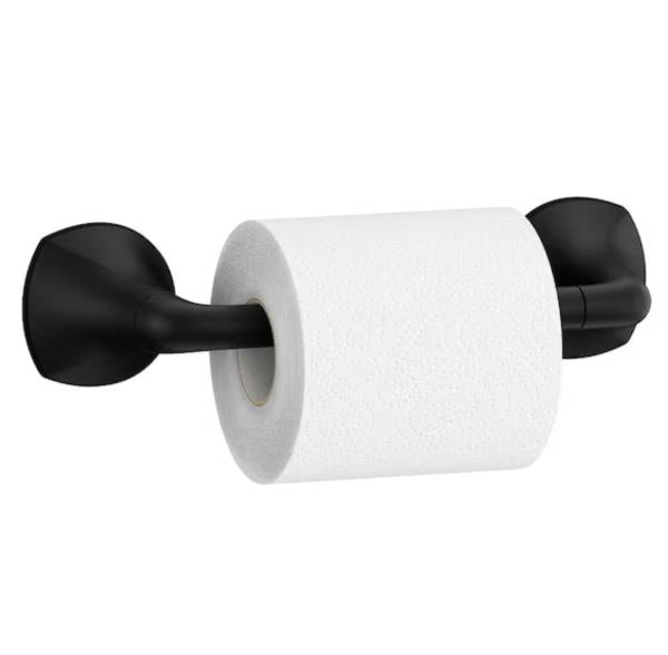 Ladera Toilet Paper Holder in Matte Black