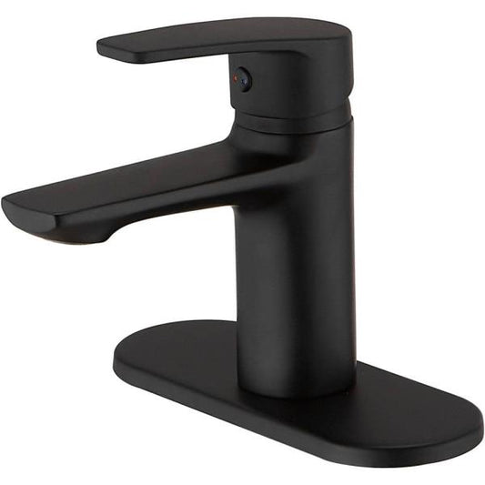 BWE Single Hole Single-Handle Bathroom Faucet in Matte Black