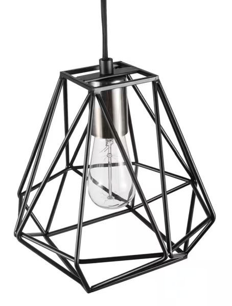 Globe Electric Sansa 1-Light Dark Bronze Plug-in or Hardwire Pendant Lighting  60846