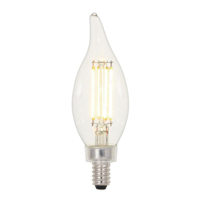 6-PACK Westinghouse Lighting 4.5 Watt (60 Watt Equivalent) Clear CA11 Dimmable Filament LED Light Bulb, Candelabra Base