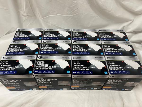 12 Pack Ultra Directional LED 4 in Round Adj Color Temp Canless Recessed Lights