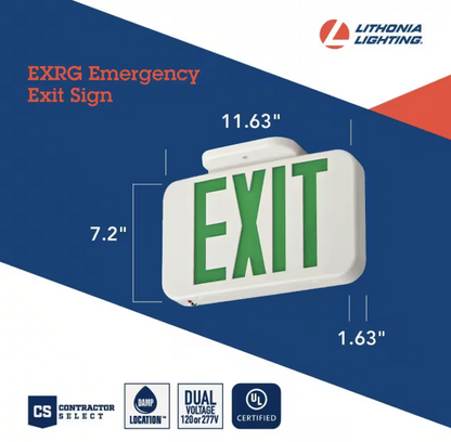Lithonia Lighting Contractor Select Integrated LED White Exit Sign