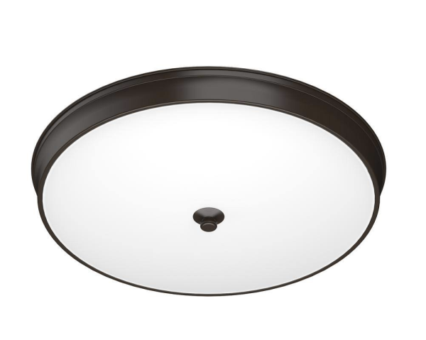 14 in. Transitional LED Thin Ceiling Light Flush Mount Oil-Rubbed Bronze 3000K