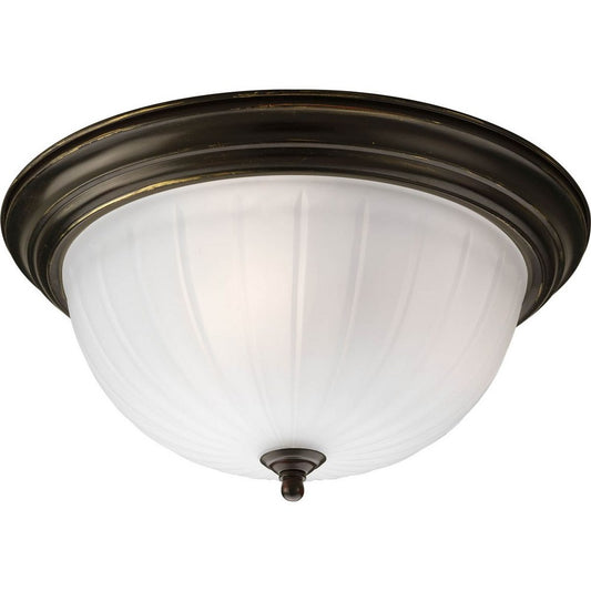 Progress Lighting Bronze 3-light Semi-flush Mount Fixture