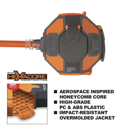 Ridgid Power Ball 8  Extension Cord 3 Outlet 2 USB 14 Gauge 15 Amp 120 Volt