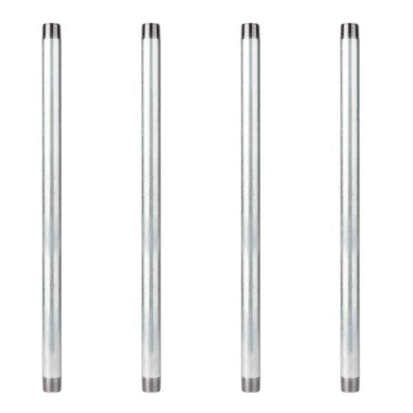 1 in. X 2 Ft. Galvanized Steel Pipe (4-Pack)