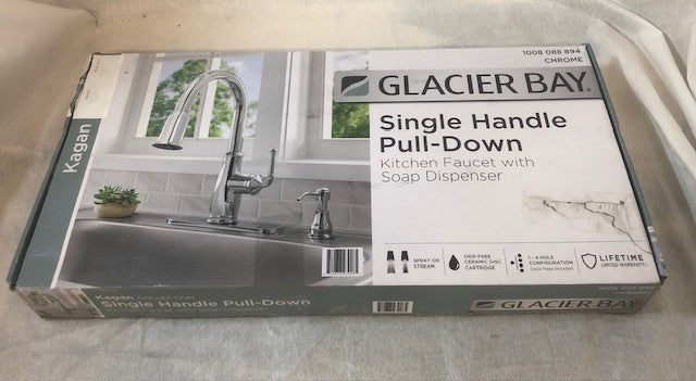 Glacier Bay Pull Down Kitchen Faucet Chrome Kagan 21-K153KCP-GB