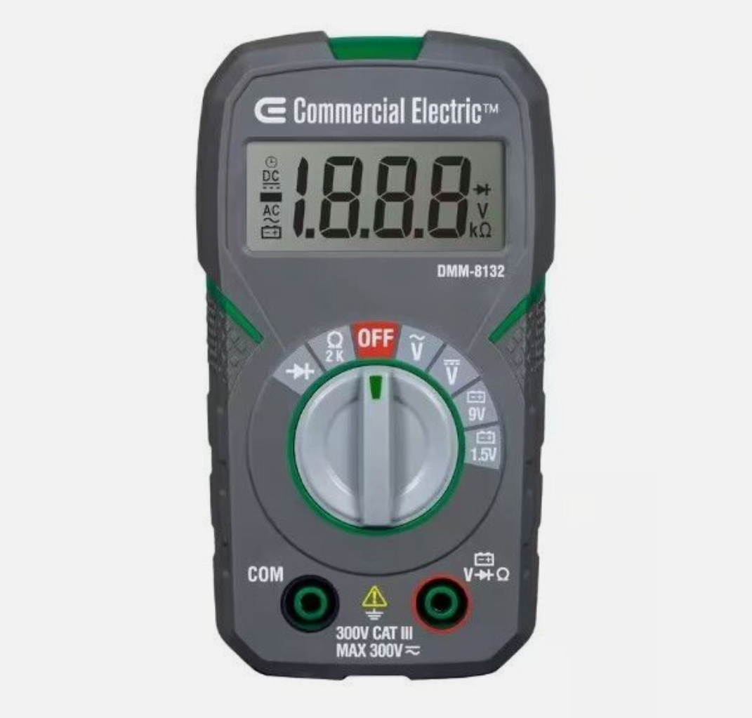 Commercial Electric Pocket Size True RMS Digital Multi-Meter