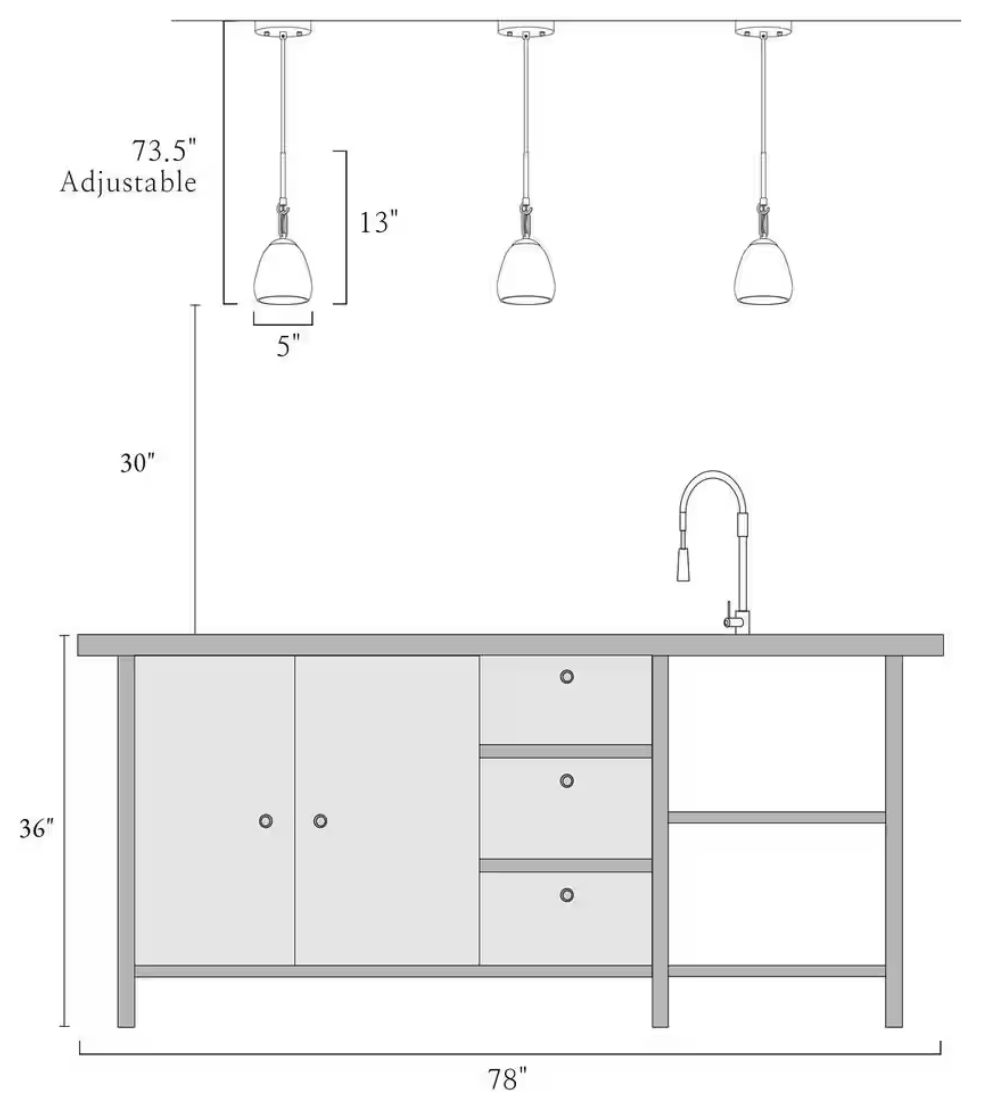 LNC Modern 1-Light Plated Brass Shaded Pendant Light with Glass Shade