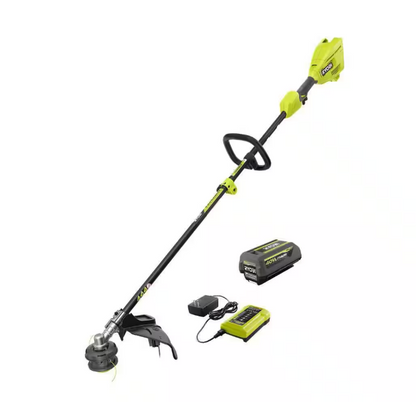 RYOBI 40V 15 in. Expand-It Cordless Battery Attachment Capable String Trimmer with 4.0 Ah Battery and Charger