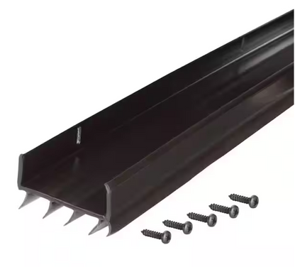 M-D Building Products 36 in. Brown Vinyl U-Shape Screw-on Under Door Seal