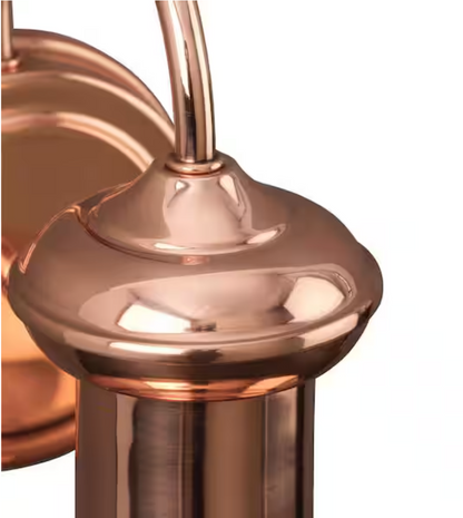 Progress Lighting Brookside Collection 12 in.1-Light Solid Copper Farmhouse Outdoor Medium Wall Lantern Light
