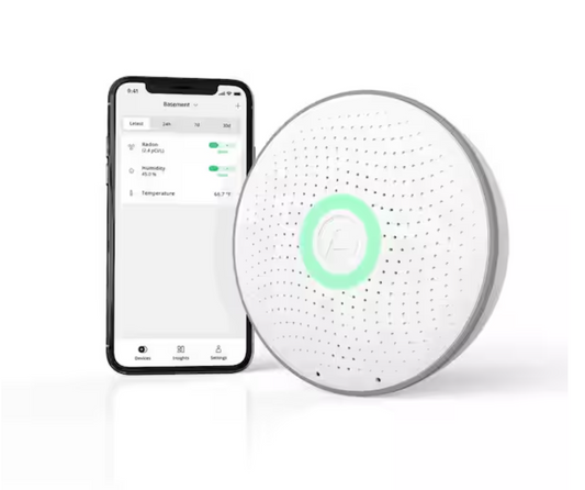 Airthings Wave Radon Battery Operated Smart Radon Detector