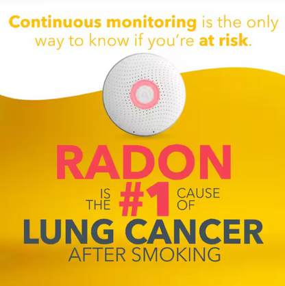 Airthings Wave Radon Battery Operated Smart Radon Detector