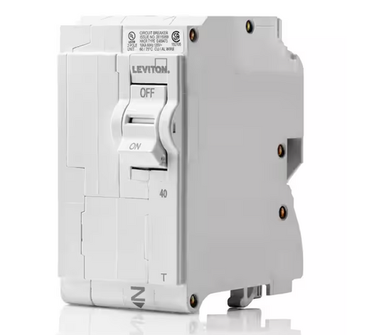 Leviton Branch Circuit Breaker, Standard 2-Pole 40 Amp, 120-Volt/240-Volt, Thermal Magnetic LB240-TR