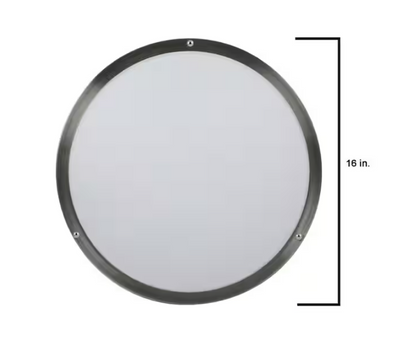 Commercial Electric Commercial Electric 16 in. Transitional Brushed Nickel Integrated LED Smart Home Flush Mount for Kitchens