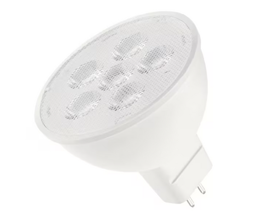 KICHLER Contractor 35-Watt Equivalent MR16 Bi-Pin Bright White (3000K) 35-Degree 12V LED Light Bulb (1-Pack)