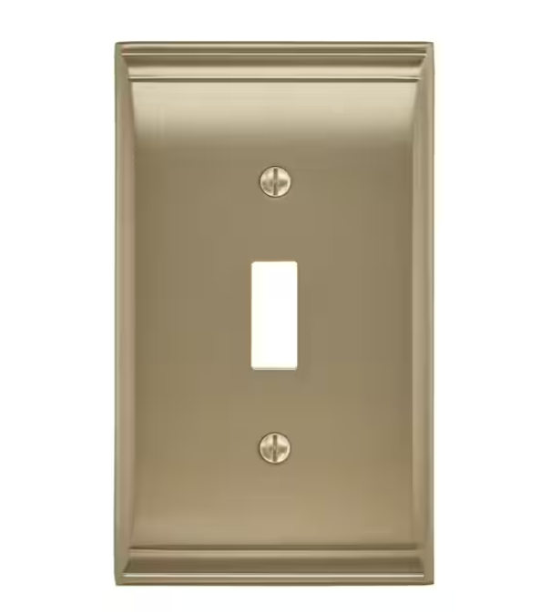 (2-Pack) Amerock Gold 1-Gang Toggle Wall Plate (2-Pack)