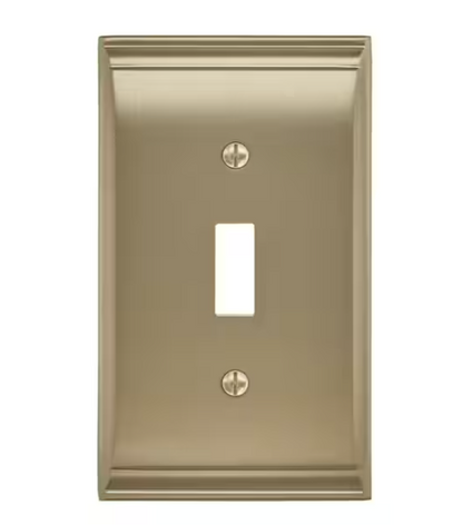 (2-Pack) Amerock Gold 1-Gang Toggle Wall Plate (2-Pack)