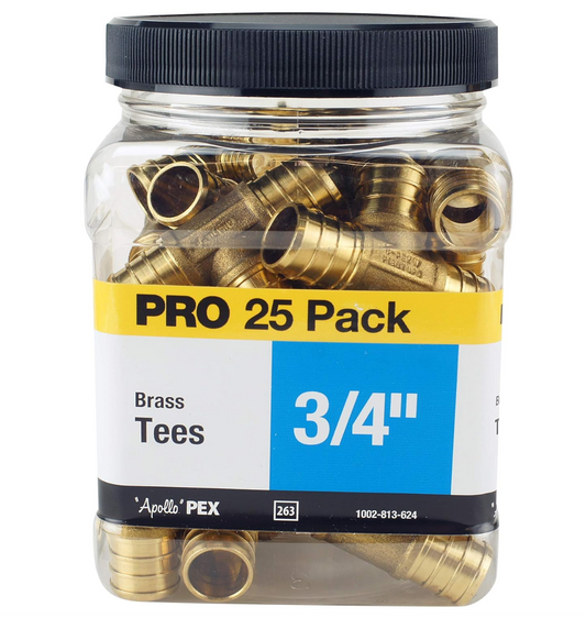 Apollo APXT3425JR 0.75 in. Pex Tee - Pack of 25