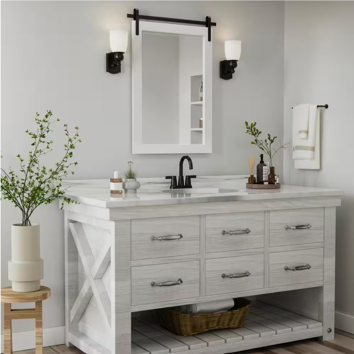 18 in. W X 26 in. H Medium Rectangle Mirror Wood Framed Wall Mirror Bathroom Mirror Vanity Mirror Accent Mirror in White