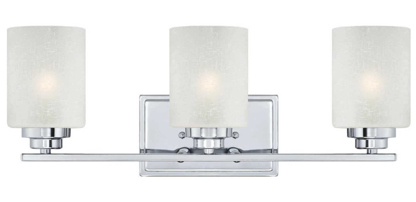 Westinghouse 63438B Hansen 3 Light Indoor, Chrome Wall Fixture