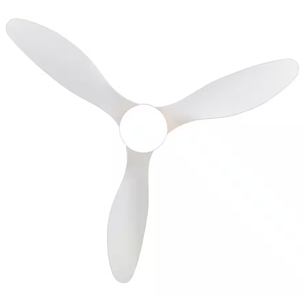 Sawyer II 52 in. Integrated LED Indoor Gold White-Blade Ceiling Fans with Light and Remote Control Included